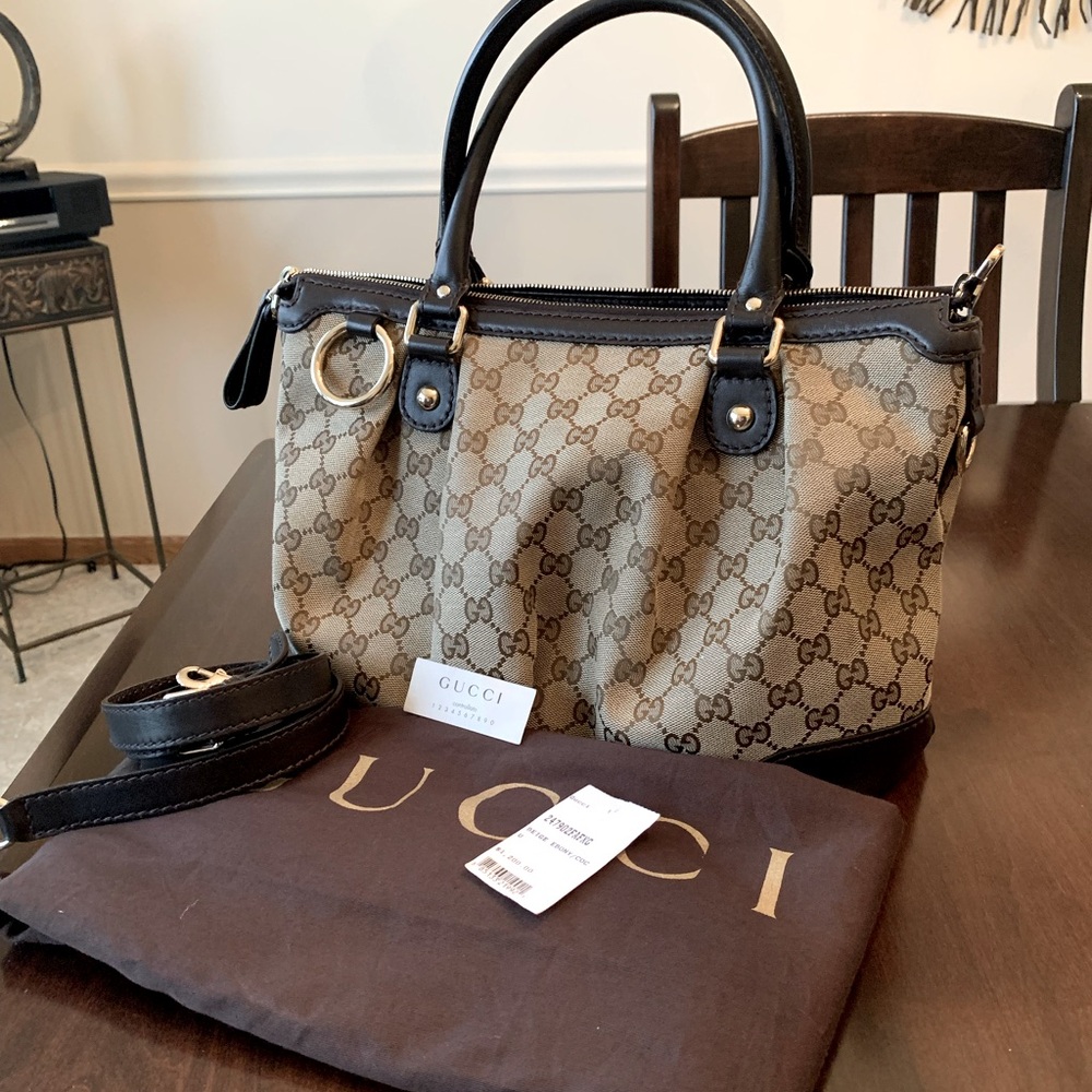Gucci Sukey satchel with dustbag and shoulder strap Neiman Marcus